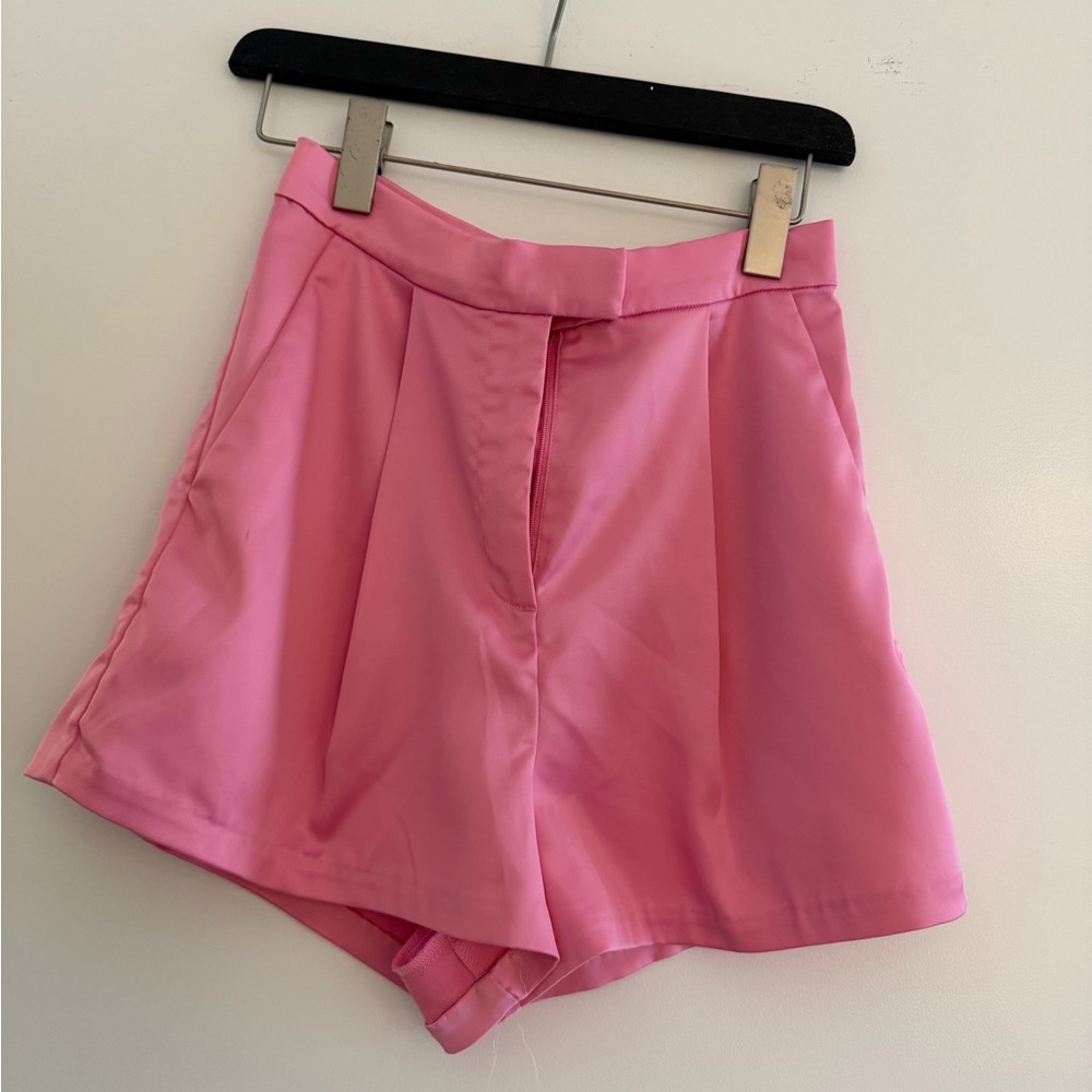 Ronny Kobo Collection High Waist Pink Shorts